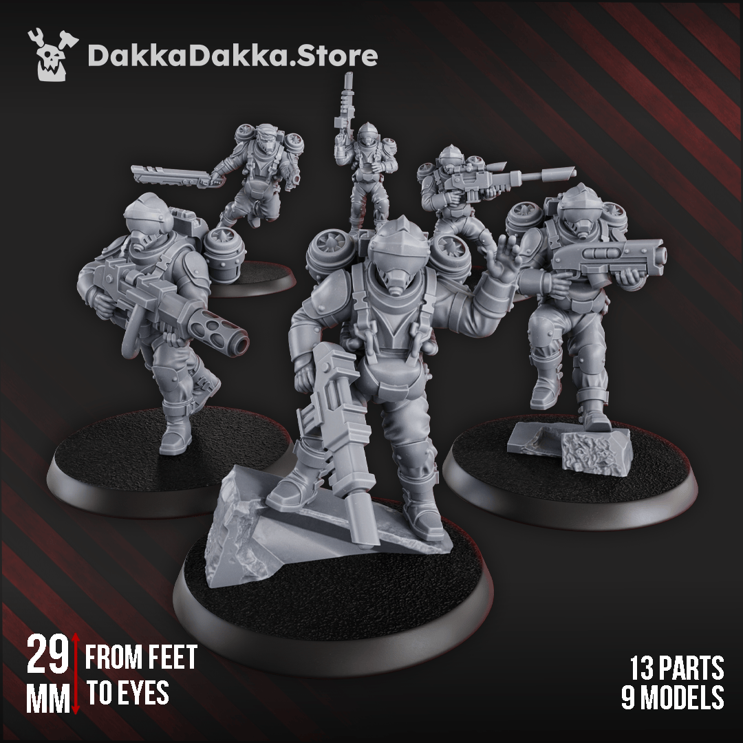 Tabletop Terrain Miniature Phaeton Special Forces Unit (x9)