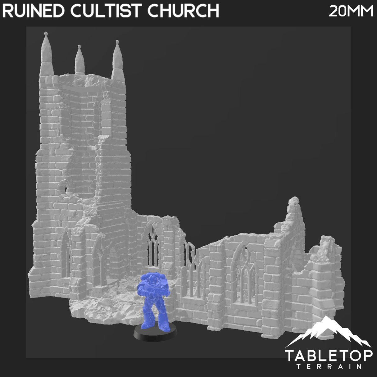 Tabletop Terrain Building Ruined Cultist Church