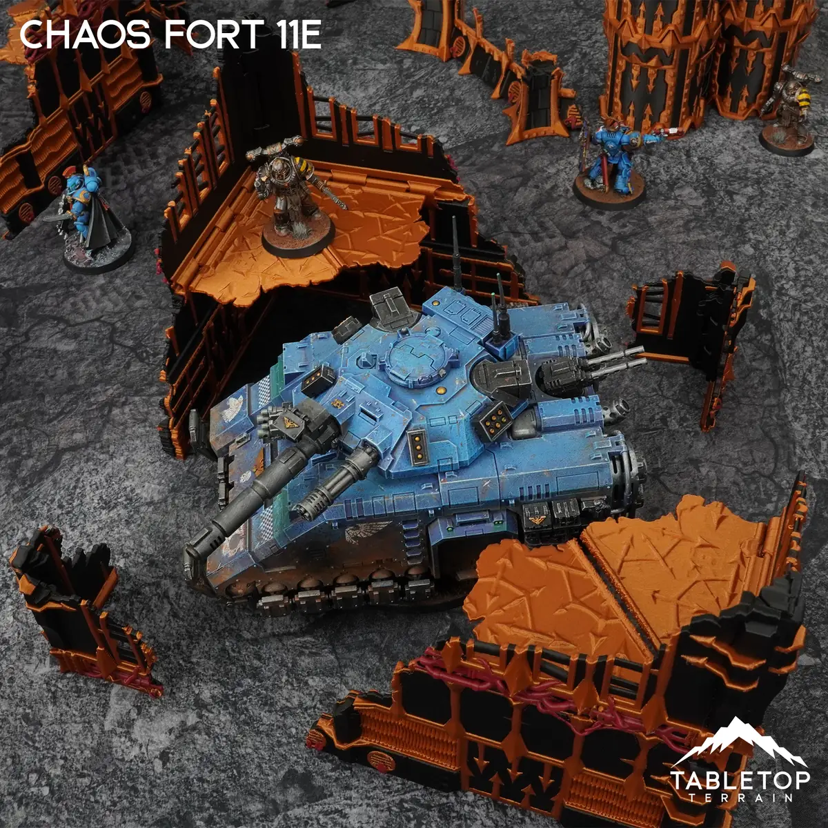Chaos Fort 11e Foldable Tournament Terrain - NextGen Color Black + Copper