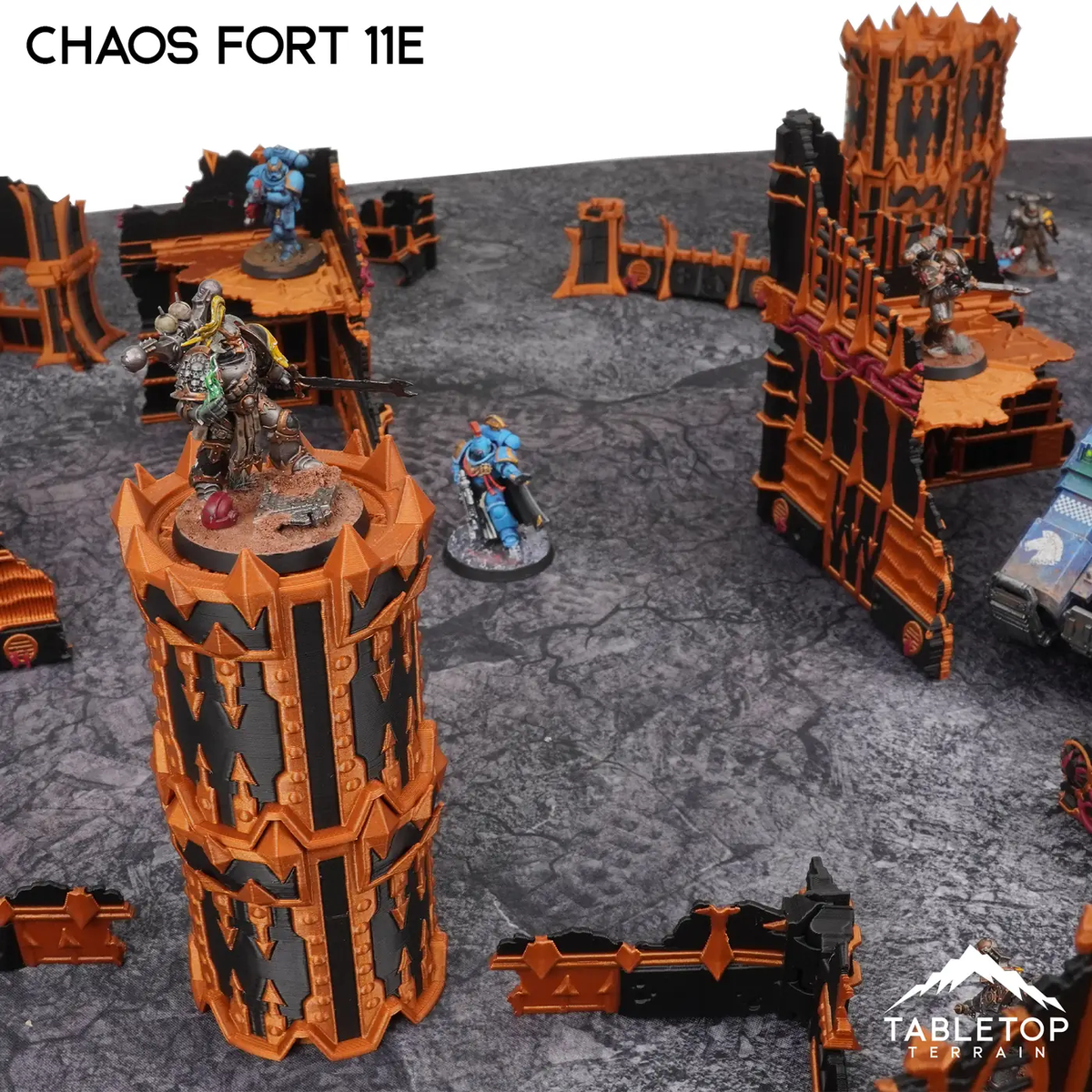 Chaos Fort 11e Foldable Tournament Terrain - NextGen Color Black + Copper