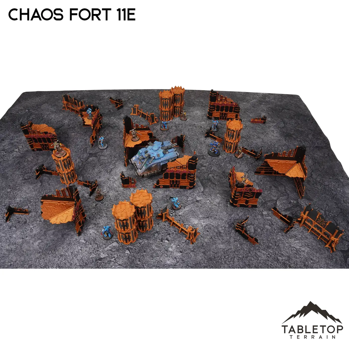 Chaos Fort 11e Foldable Tournament Terrain - NextGen Color Black + Copper