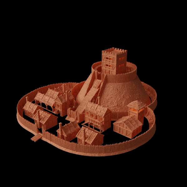 Tabletop Terrain Terrain Motte and Bailey