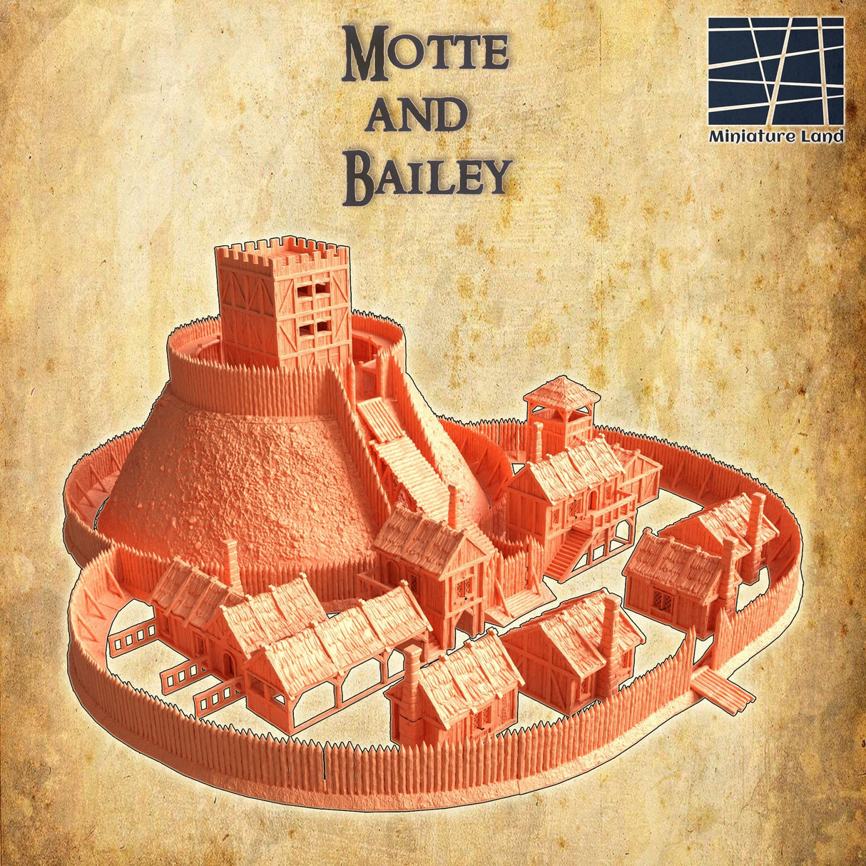 Tabletop Terrain Terrain Motte and Bailey