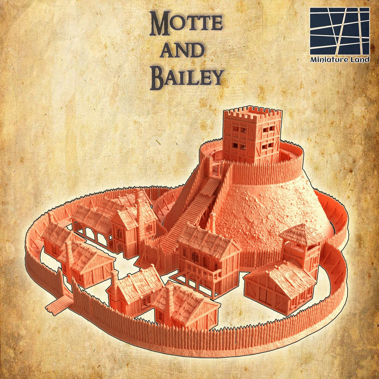 Tabletop Terrain Terrain Motte and Bailey