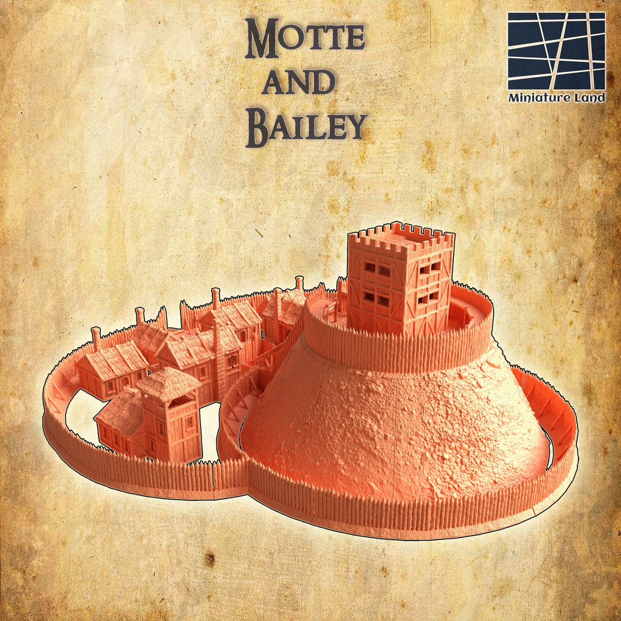 Tabletop Terrain Terrain Motte and Bailey