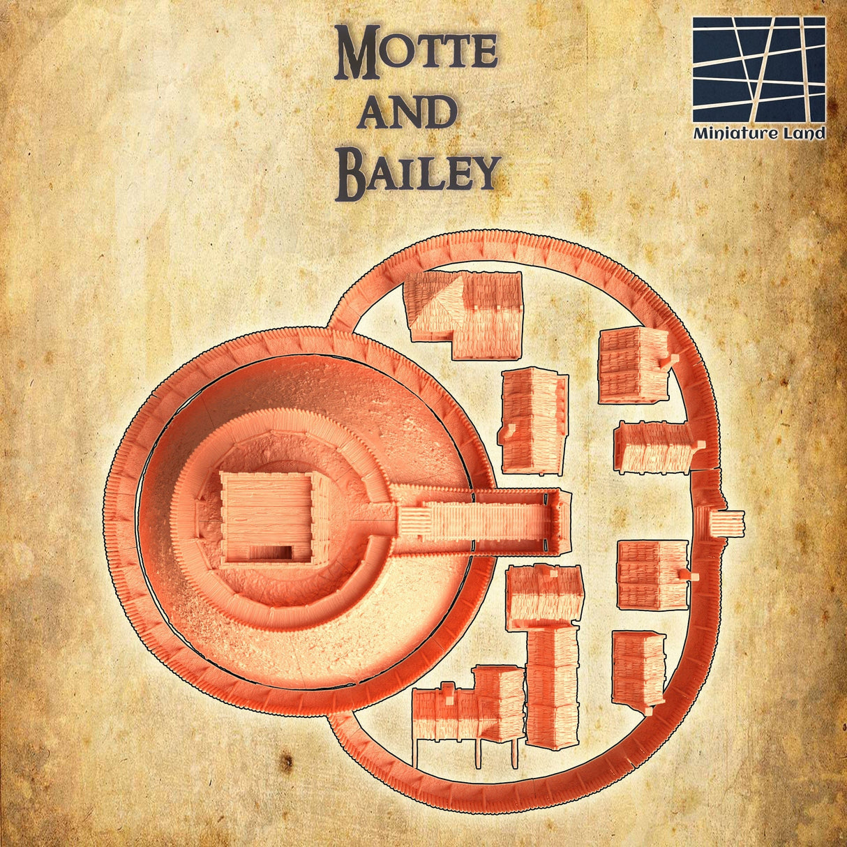 Tabletop Terrain Terrain Motte and Bailey