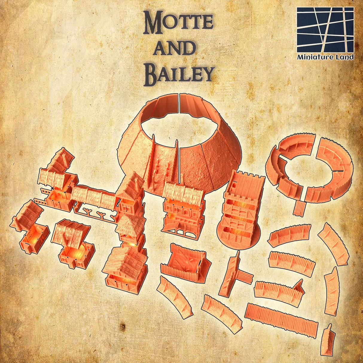 Tabletop Terrain Terrain Motte and Bailey