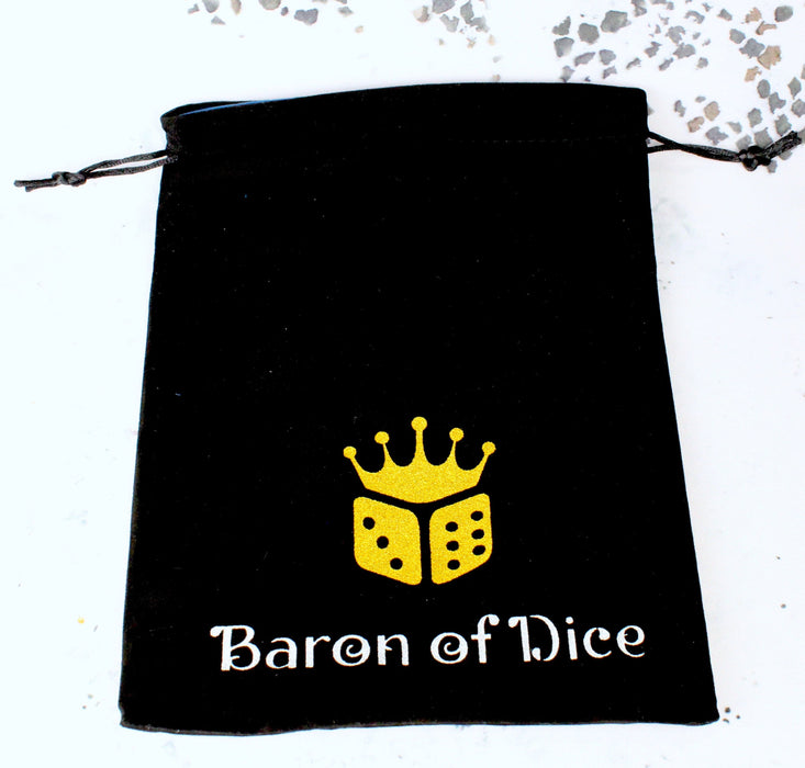 BaronOfDice Original - Black .Premium Black Dice Bags