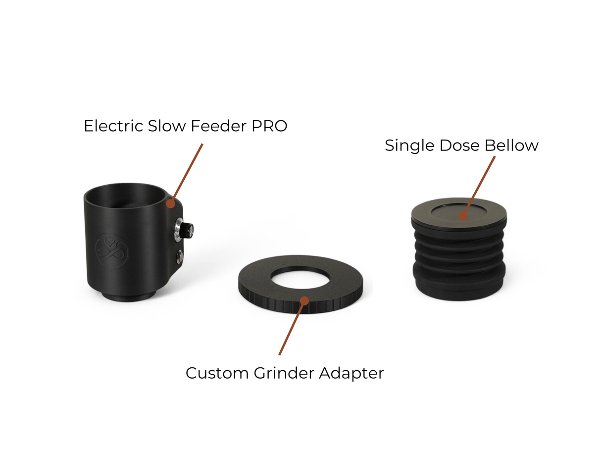 CremaLoop Coffee Grinder Upgrade With Single Dose Bellow Electric Slow Feeder PRO - Custom Order