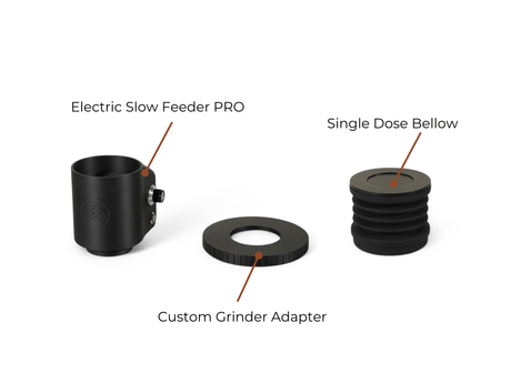 CremaLoop Coffee Grinder Upgrade With Single Dose Bellow Electric Slow Feeder PRO - Custom Order