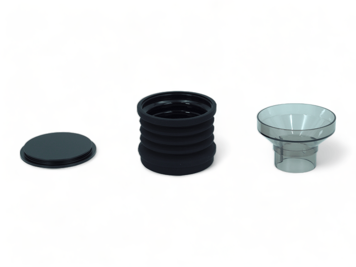 CremaLoop Metallic Lid Version Eureka Mignon Single Dose Bellow | Wood or Metal Lid | Transparent Hopper