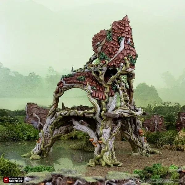 Tabletop Terrain Terrain Gloamwood Fort and Stairs - The Gloaming Swamp