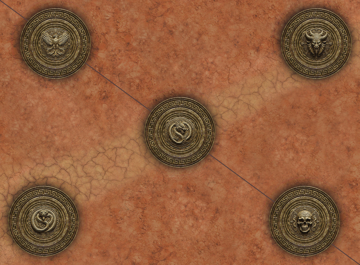 Gray Matter Gaming Gaming Mat 22x30 Spearhead - Cracked Earth & Deep Forest - Neoprene Battle Mat with Bag