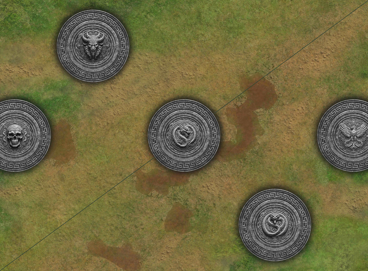 Gray Matter Gaming Gaming Mat 22x30 Spearhead - Infernal Steppes & Traveler's Road - Neoprene Battle Mat with Bag