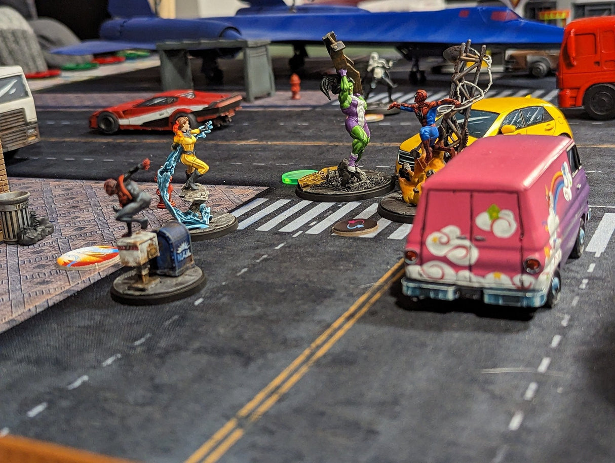 Gray Matter Gaming Gaming Mat 36x36 Modern City 1 - Neoprene Battle Mat with Bag