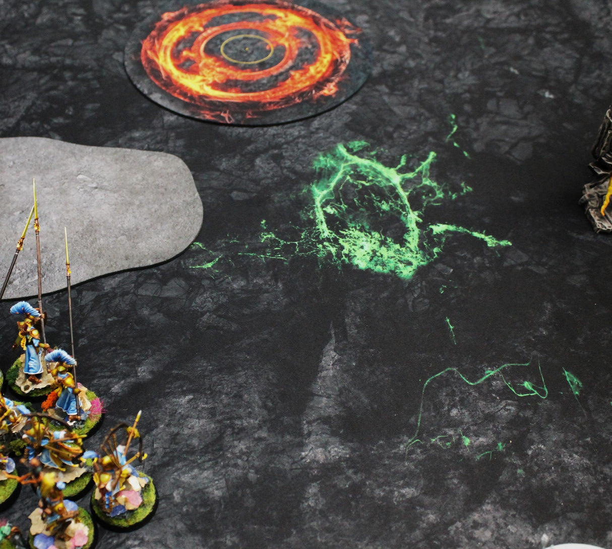 Gray Matter Gaming Gaming Mat 44x60 Blighted Cavern - Neoprene Battle Mat with Bag