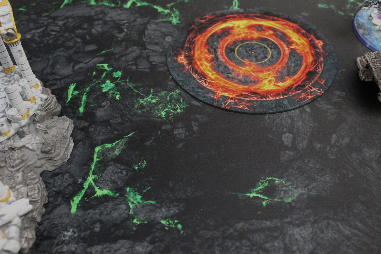 Gray Matter Gaming Gaming Mat 44x60 Blighted Cavern - Neoprene Battle Mat with Bag