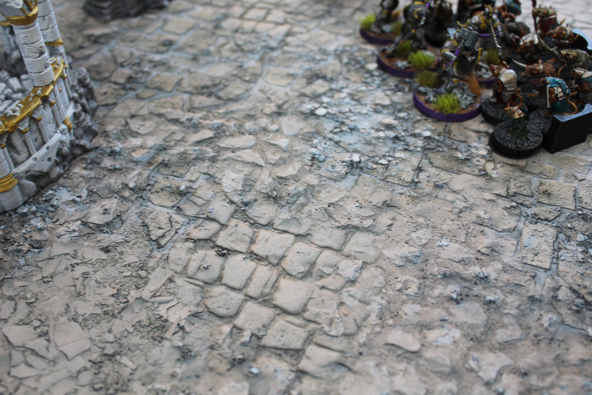 Gray Matter Gaming Gaming Mat Broken Cobblestone - Neoprene Battle Mat with Bag