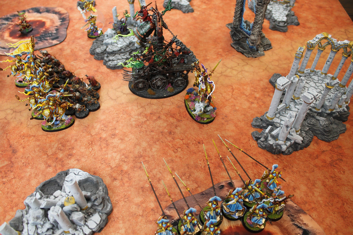 Gray Matter Gaming Gaming Mat Cracked Earth - Neoprene Battle Mat with Bag