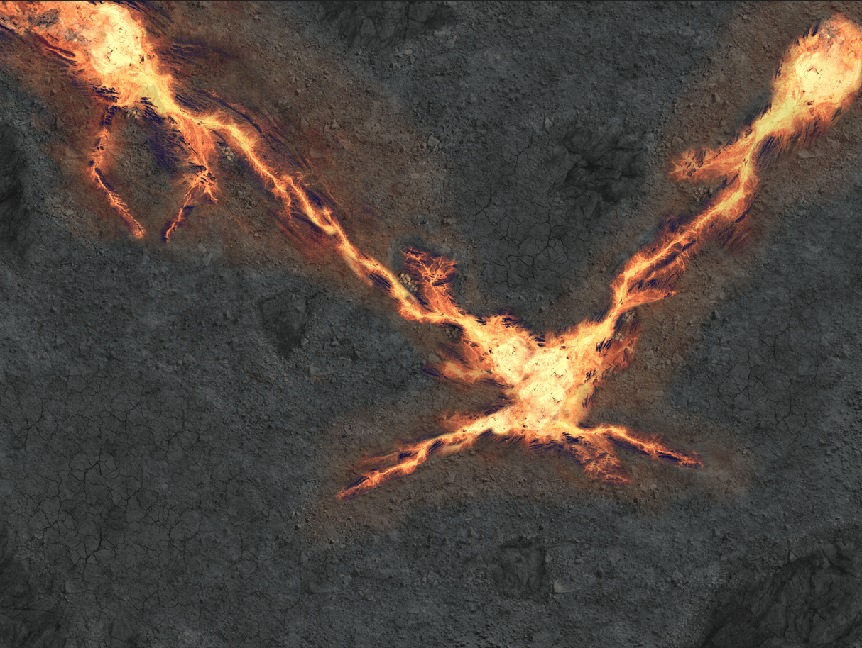 Gray Matter Gaming Gaming Mat Infernal Steppes - Neoprene Battle Mat with Bag