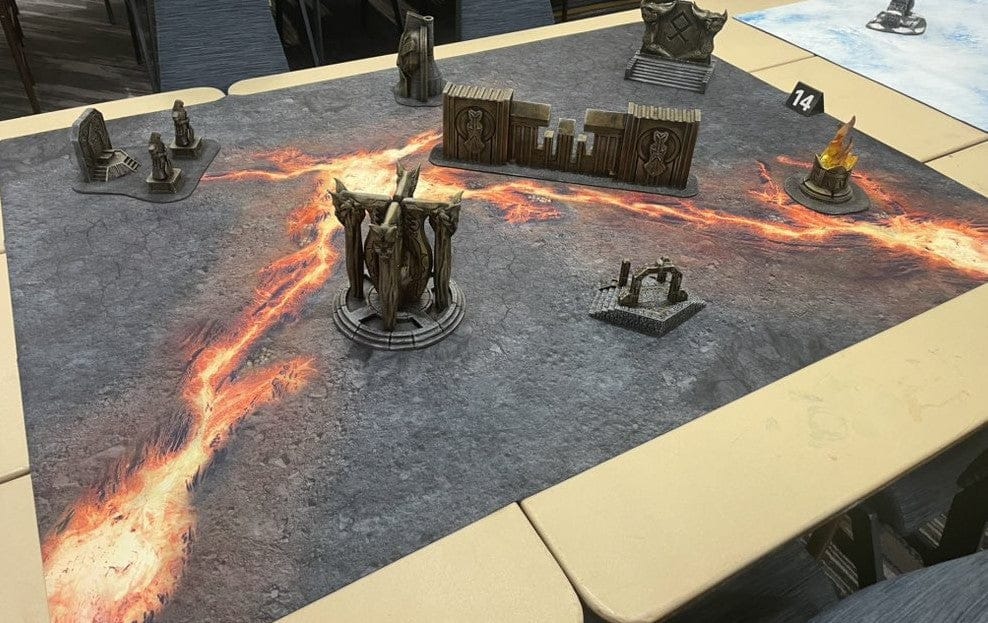 Gray Matter Gaming Gaming Mat Infernal Steppes - Neoprene Battle Mat with Bag