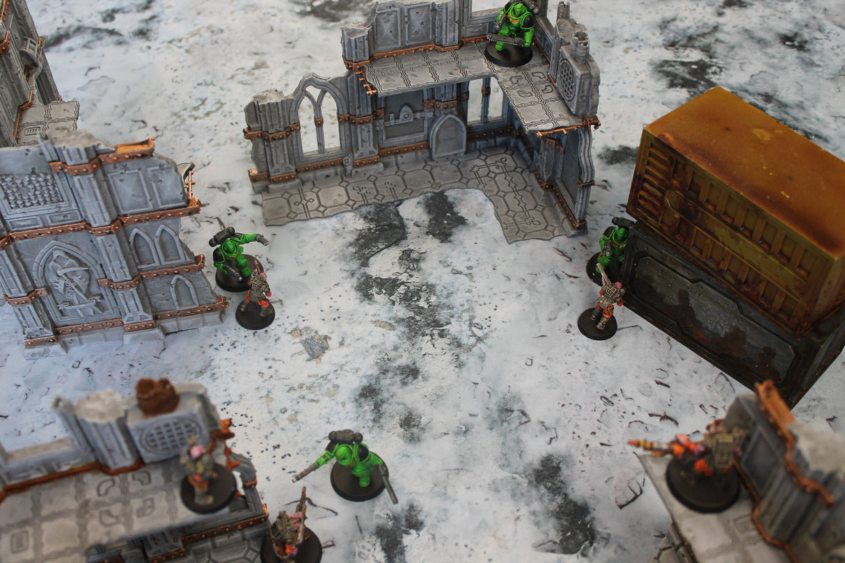 Gray Matter Gaming Gaming Mat Snowy Tundra - Neoprene Battle Mat with Bag