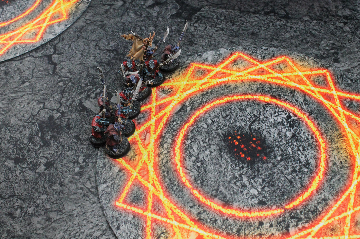 Gray Matter Gaming Objective Marker Double Sided 7.57" Neoprene Objective Markers - Fire and Ice