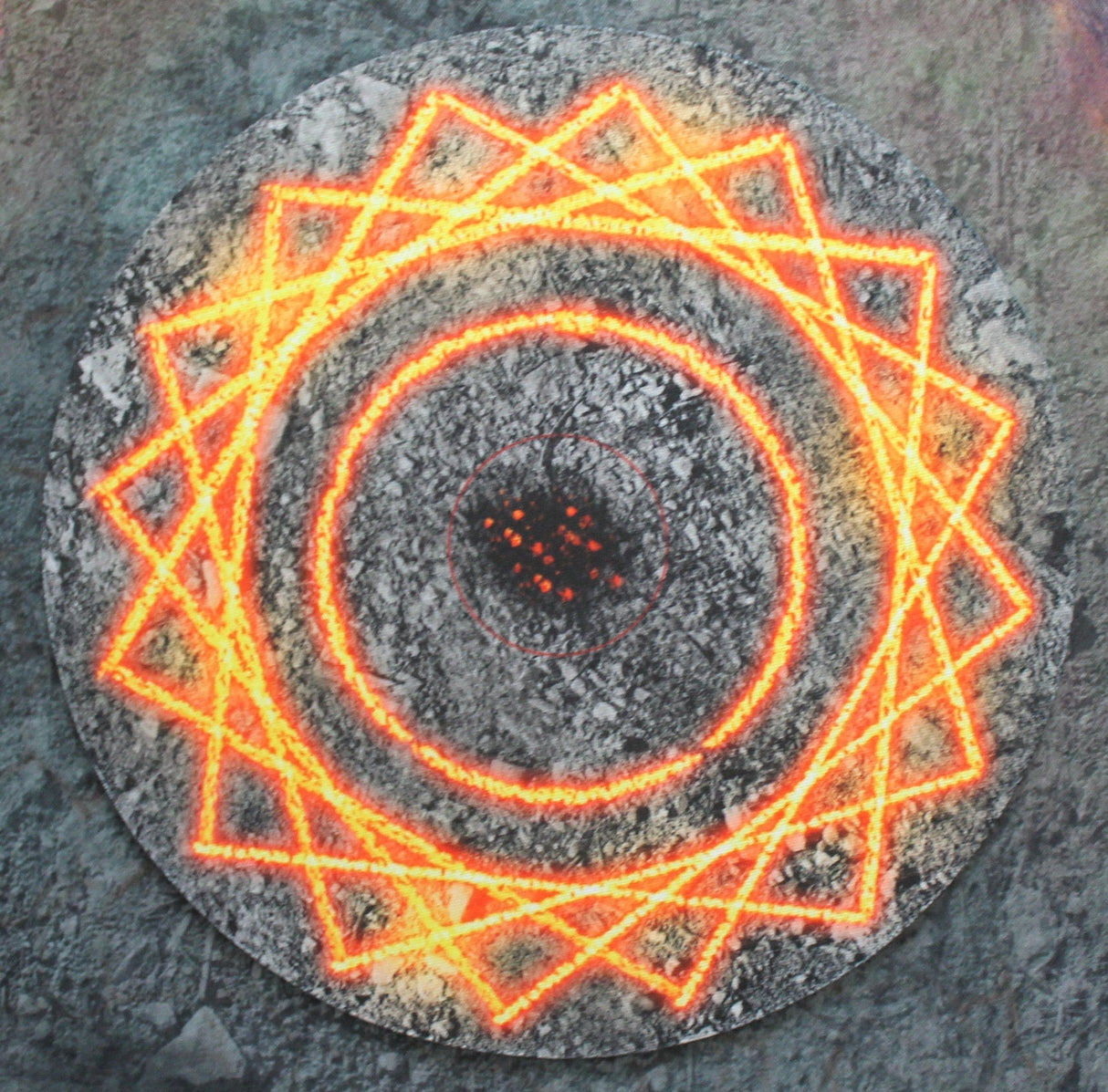 Gray Matter Gaming Objective Marker Double Sided 7.57" Neoprene Objective Markers - Fire and Ice