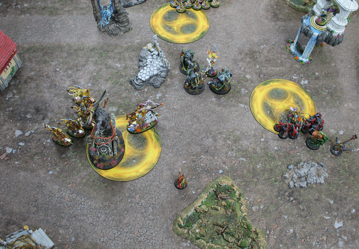 Gray Matter Gaming Objective Marker Double Sided 7.57" Neoprene Objective Markers - Light and Lightning