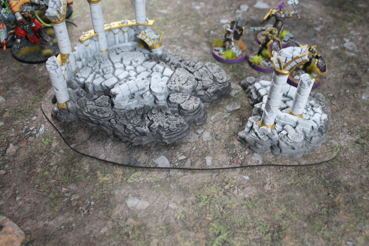 Gray Matter Gaming Terrain Markers Double Sided Neoprene Terrain Table Set