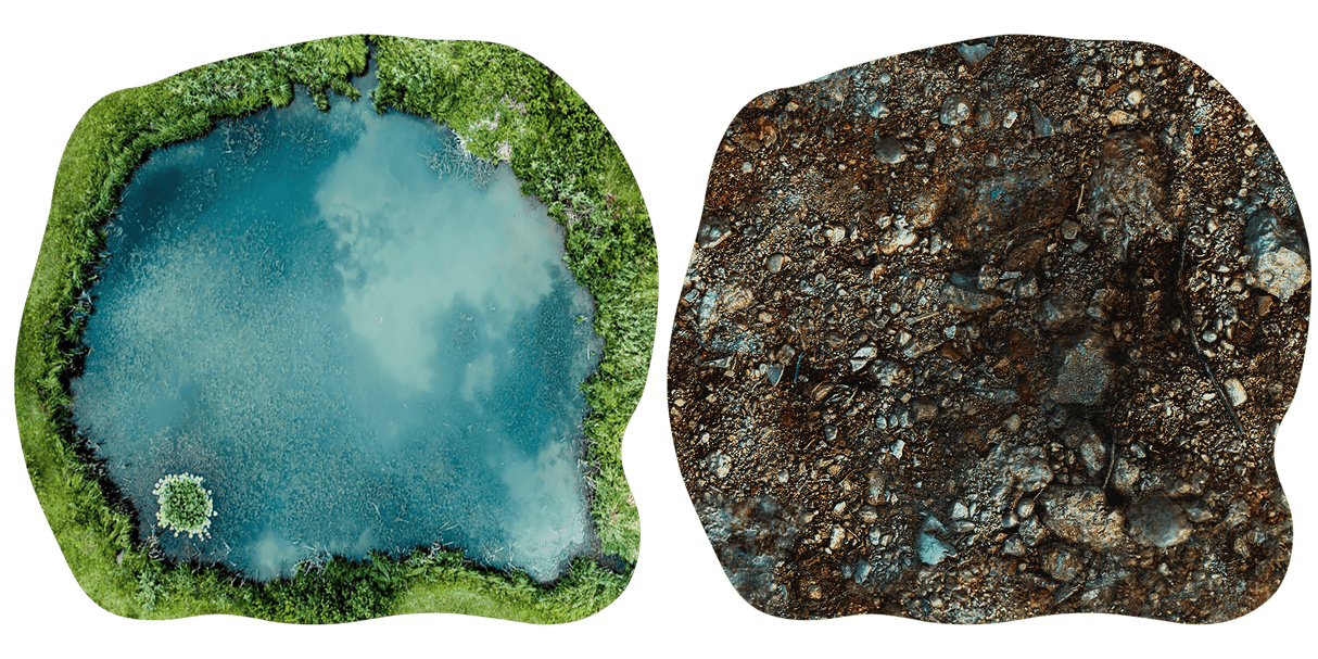 Gray Matter Gaming Terrain Markers Double Sided Neoprene Terrain Table Set