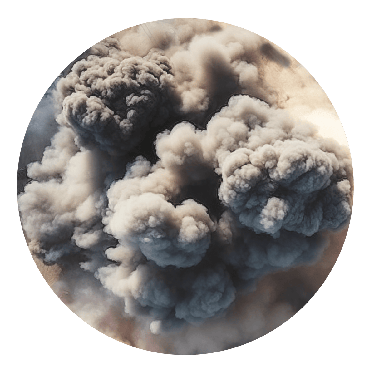 Gray Matter Gaming Terrain Markers Double Sided Warzone Template - Gas and Smoke