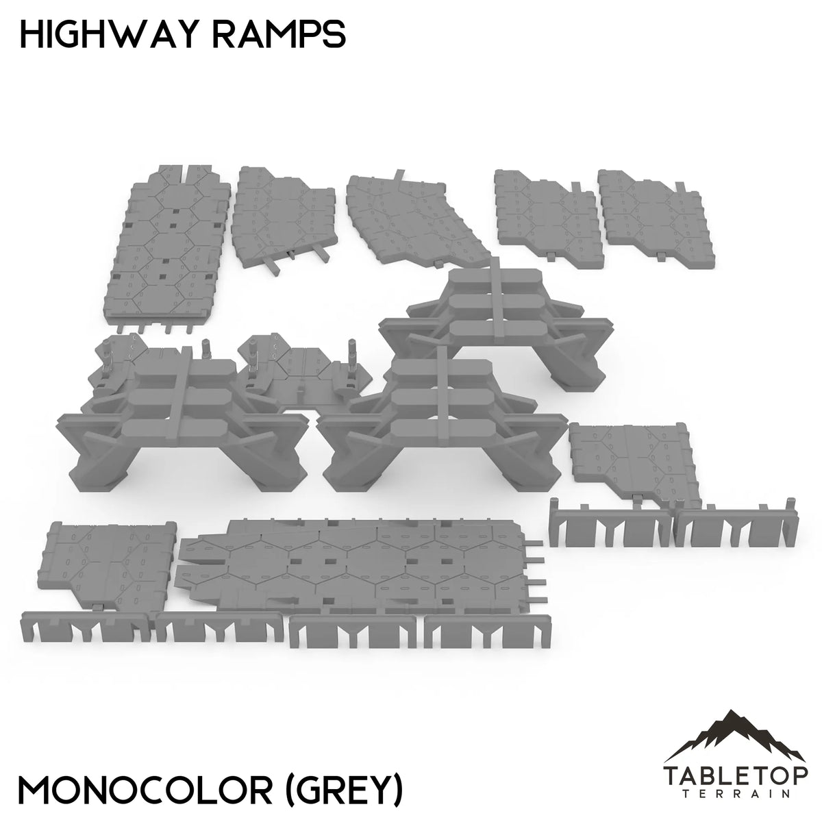 HEXTECH Highway Ramps Bundle - Monocolor (Grey)