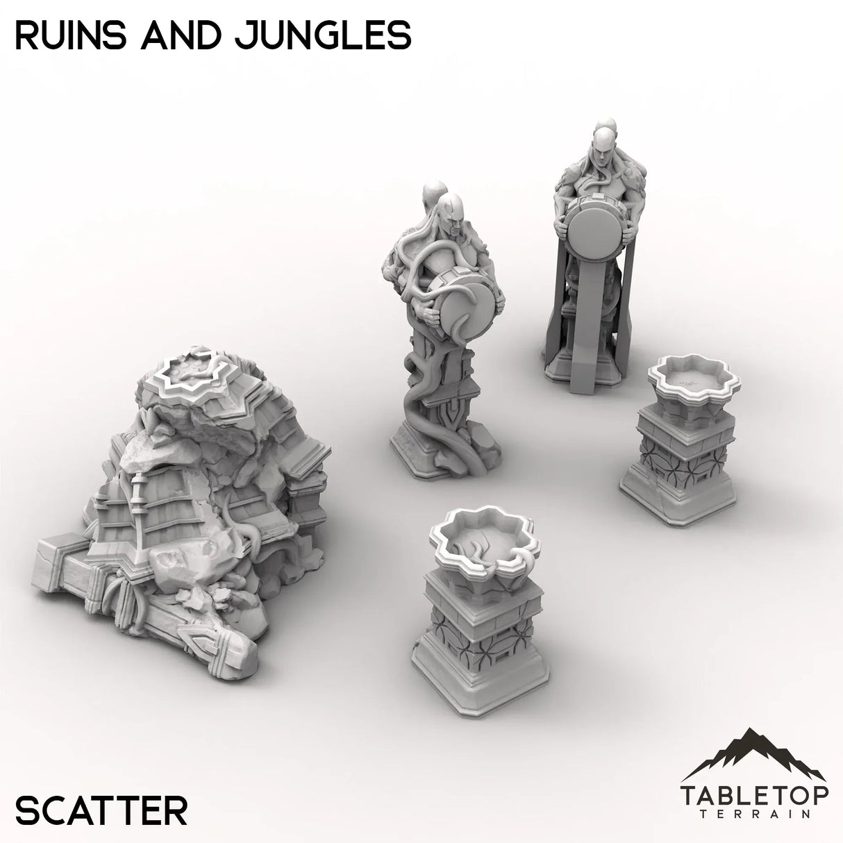 Tabletop Terrain Terrain Scatter Terrain / 32mm Competitive Fantasy Ruins and Jungles