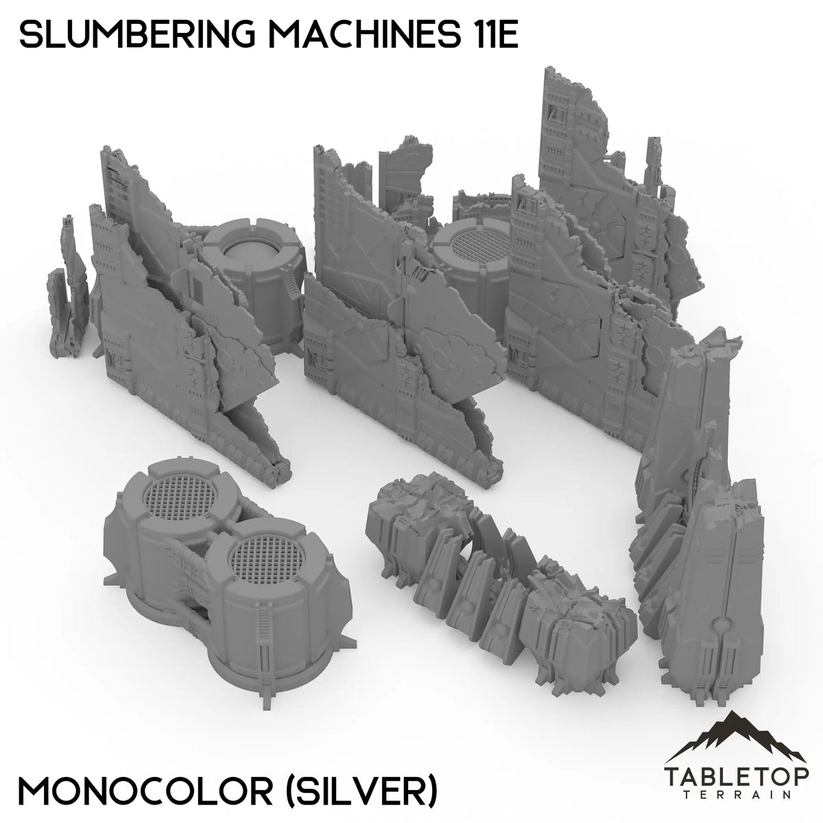 Slumbering Machines 11e Foldable Tournament Terrain - Monocolor (Silver)