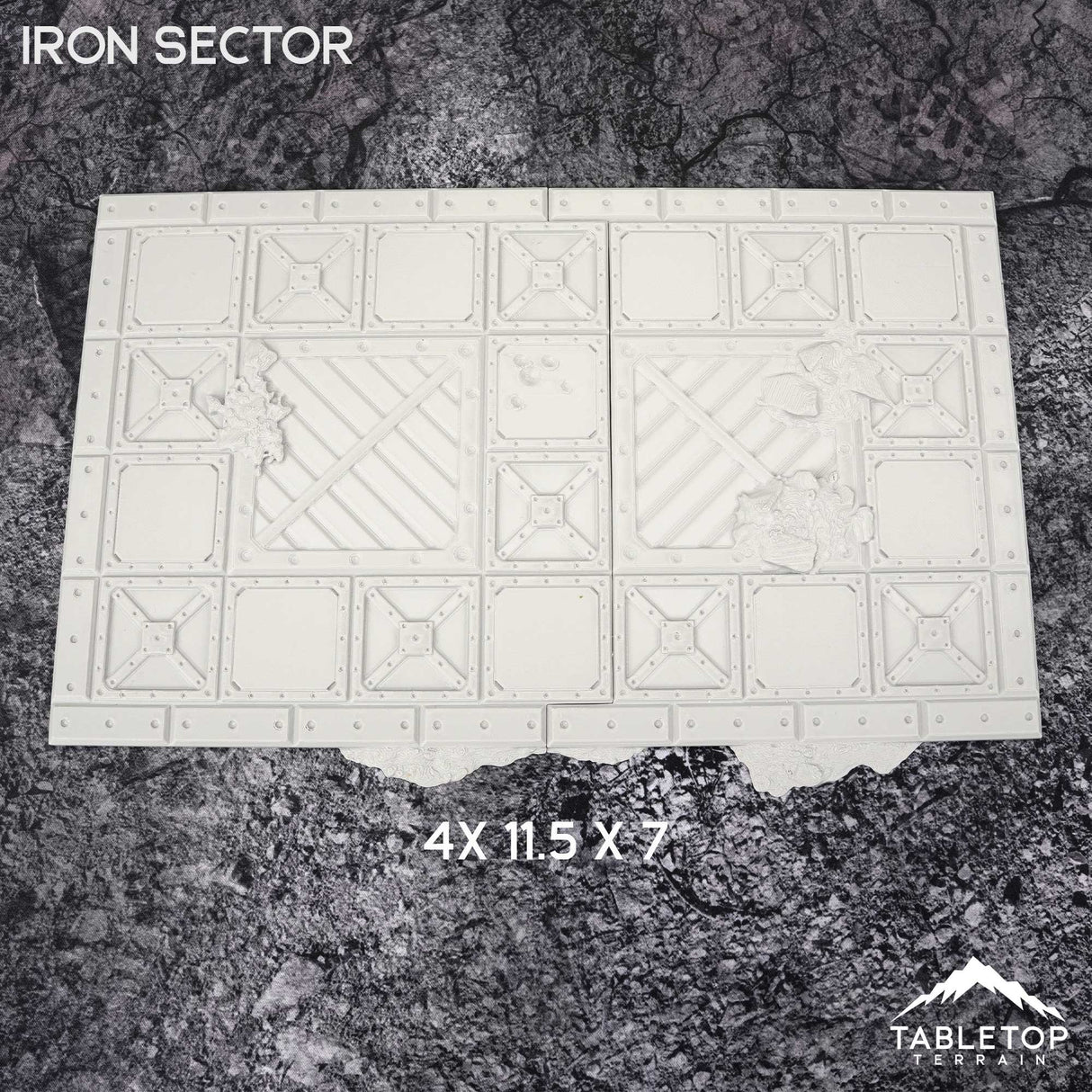 Tabletop Terrain Accessory 11e Iron Sector Template Set