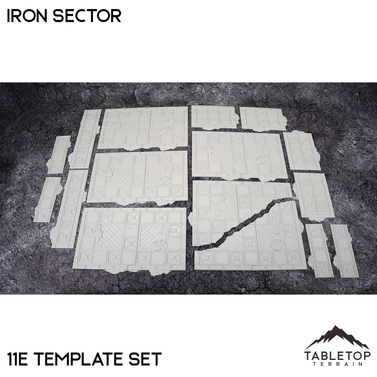 Tabletop Terrain Accessory 11e Iron Sector Template Set