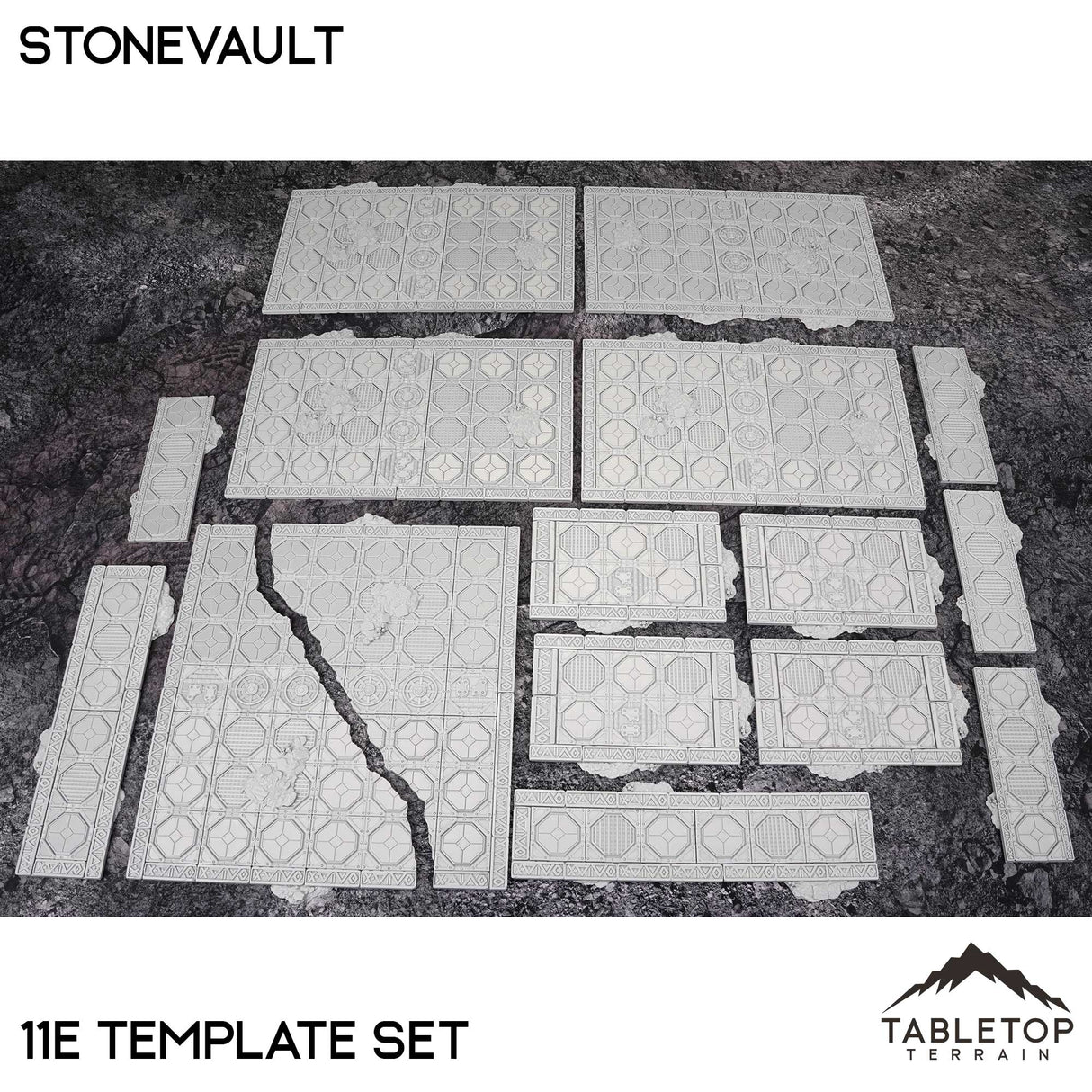 Tabletop Terrain Accessory 11e Stonevault Template Set