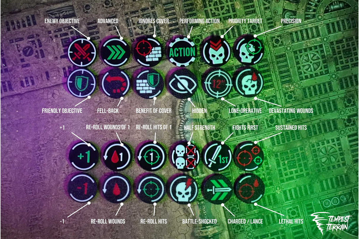 Tabletop Terrain Accessory Command Token Set - For 11th Edition