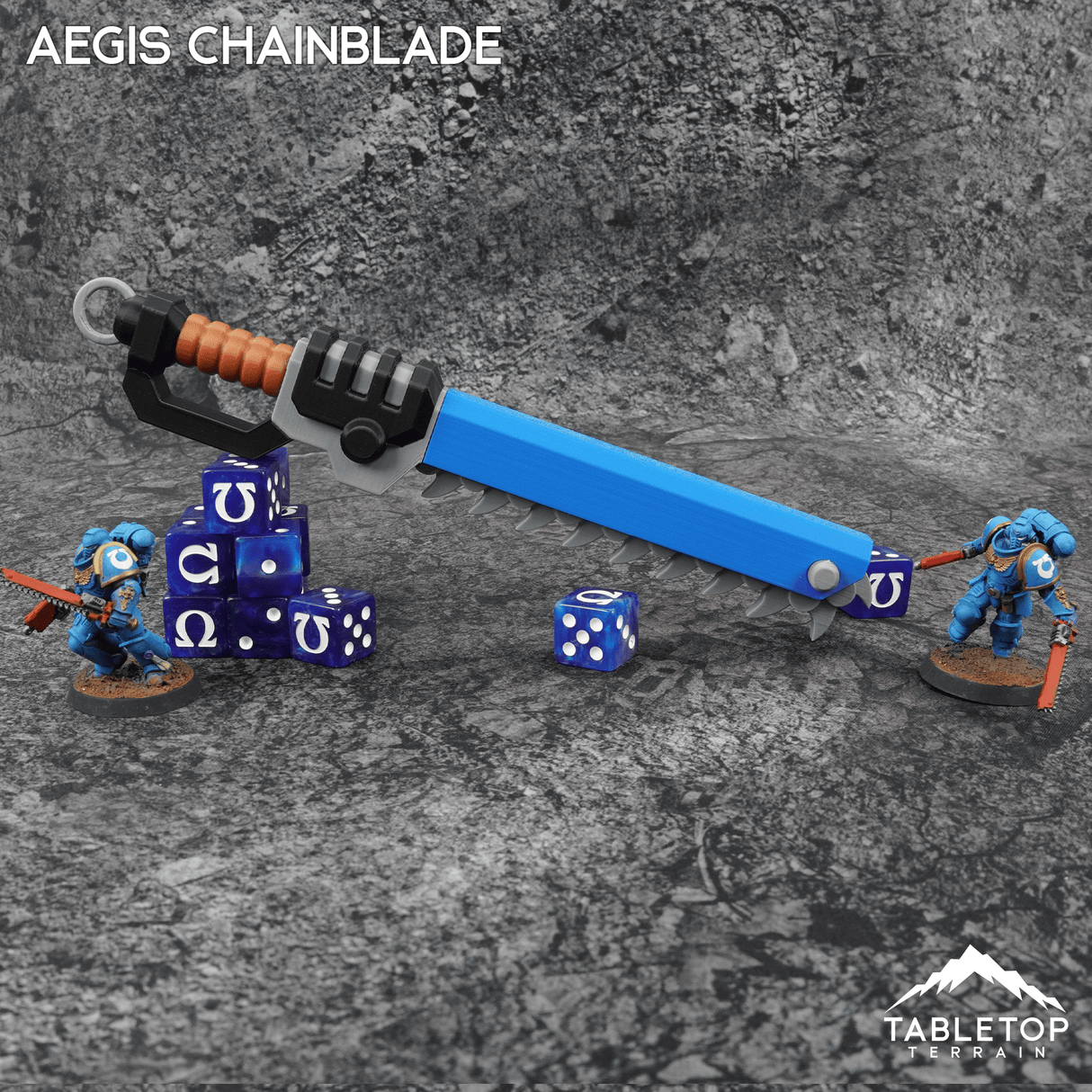 Tabletop Terrain Aegis Chainblade Grimdark Armory - Mini Weapon Props