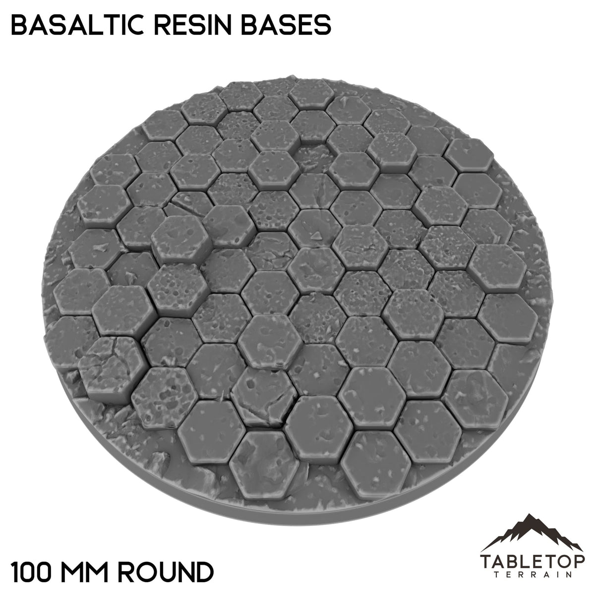Tabletop Terrain Bases 100 mm / Single Basaltic Resin Bases