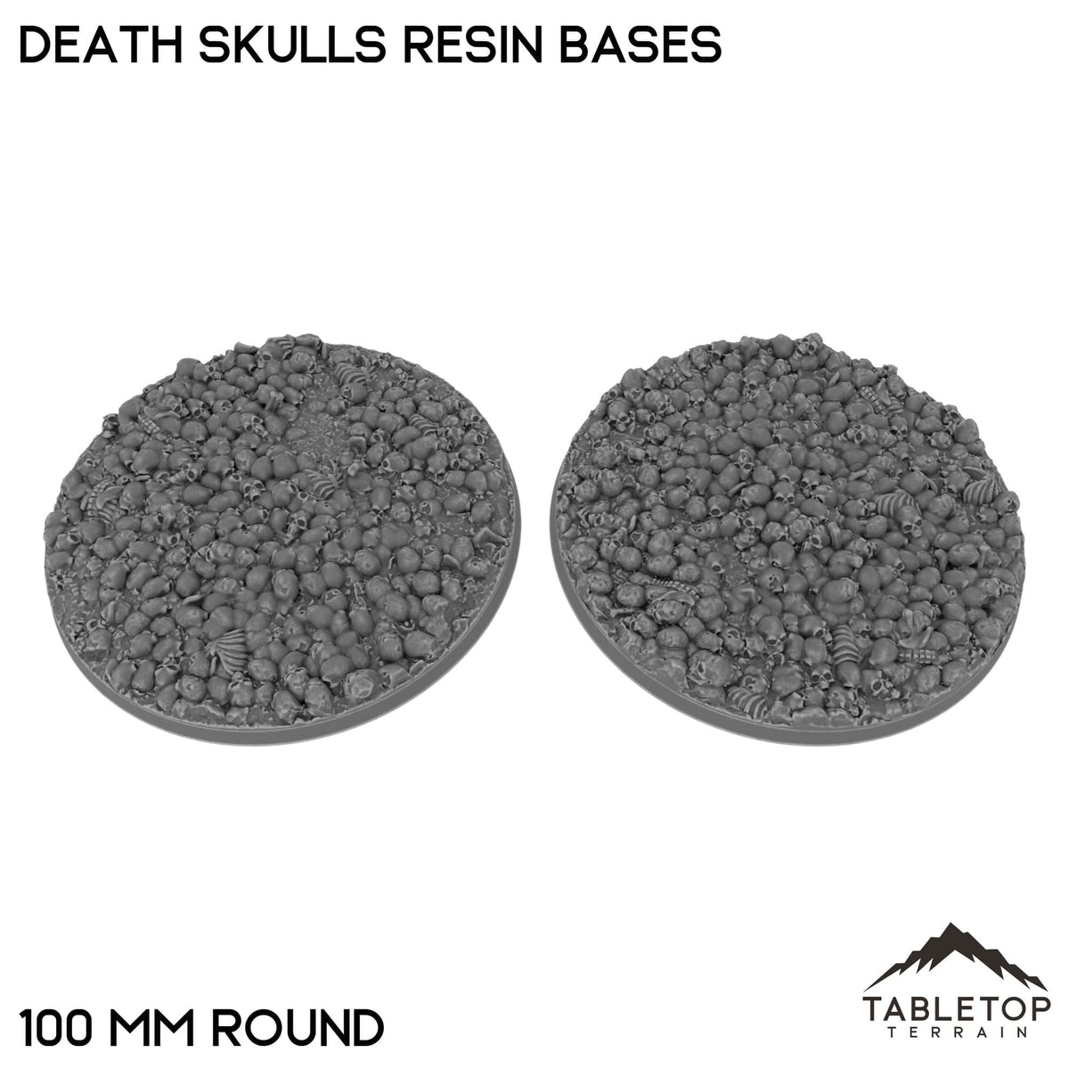 Tabletop Terrain Bases 100 mm / Single Death Skulls Resin Bases