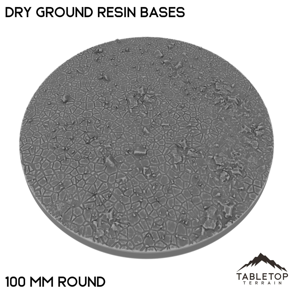Tabletop Terrain Bases 100 mm / Single Dry Ground Resin Bases