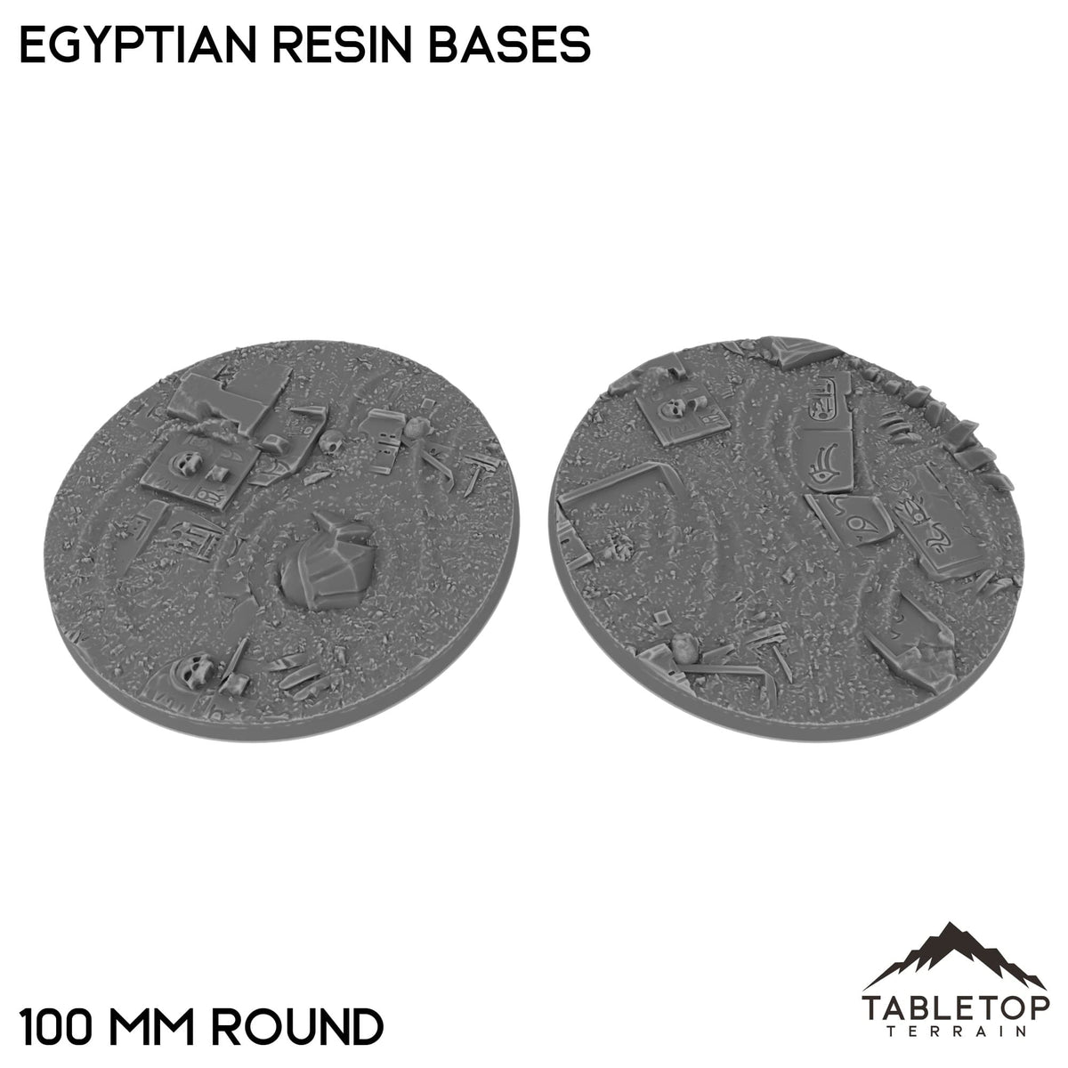 Tabletop Terrain Bases 100 mm / Single Egyptian Resin Bases