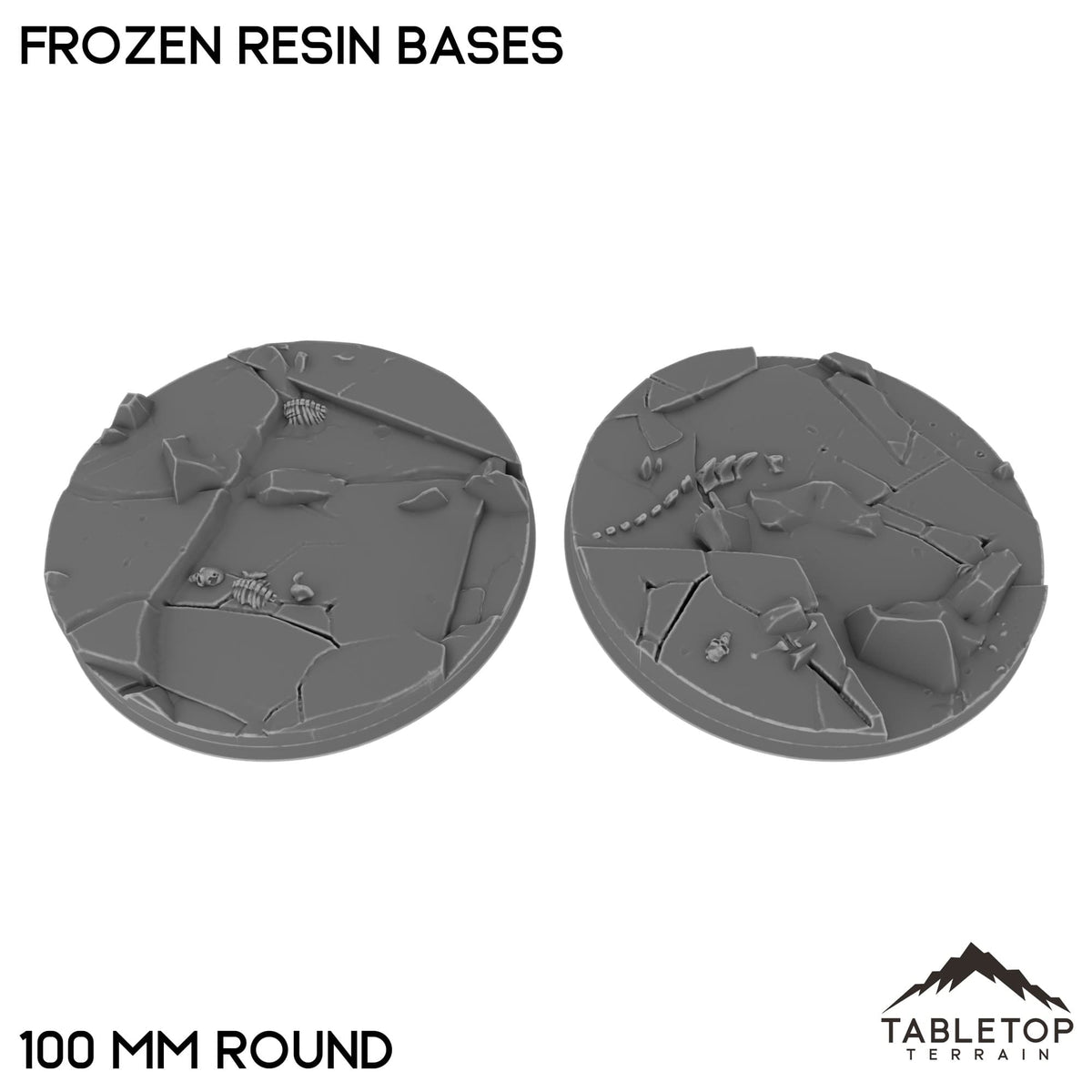Tabletop Terrain Bases 100 mm / Single Frozen Resin Bases