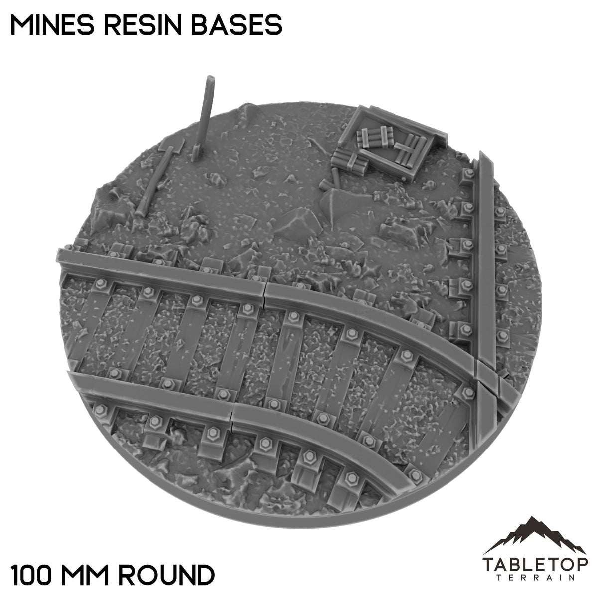 Tabletop Terrain Bases 100 mm / Single Mines Resin Bases