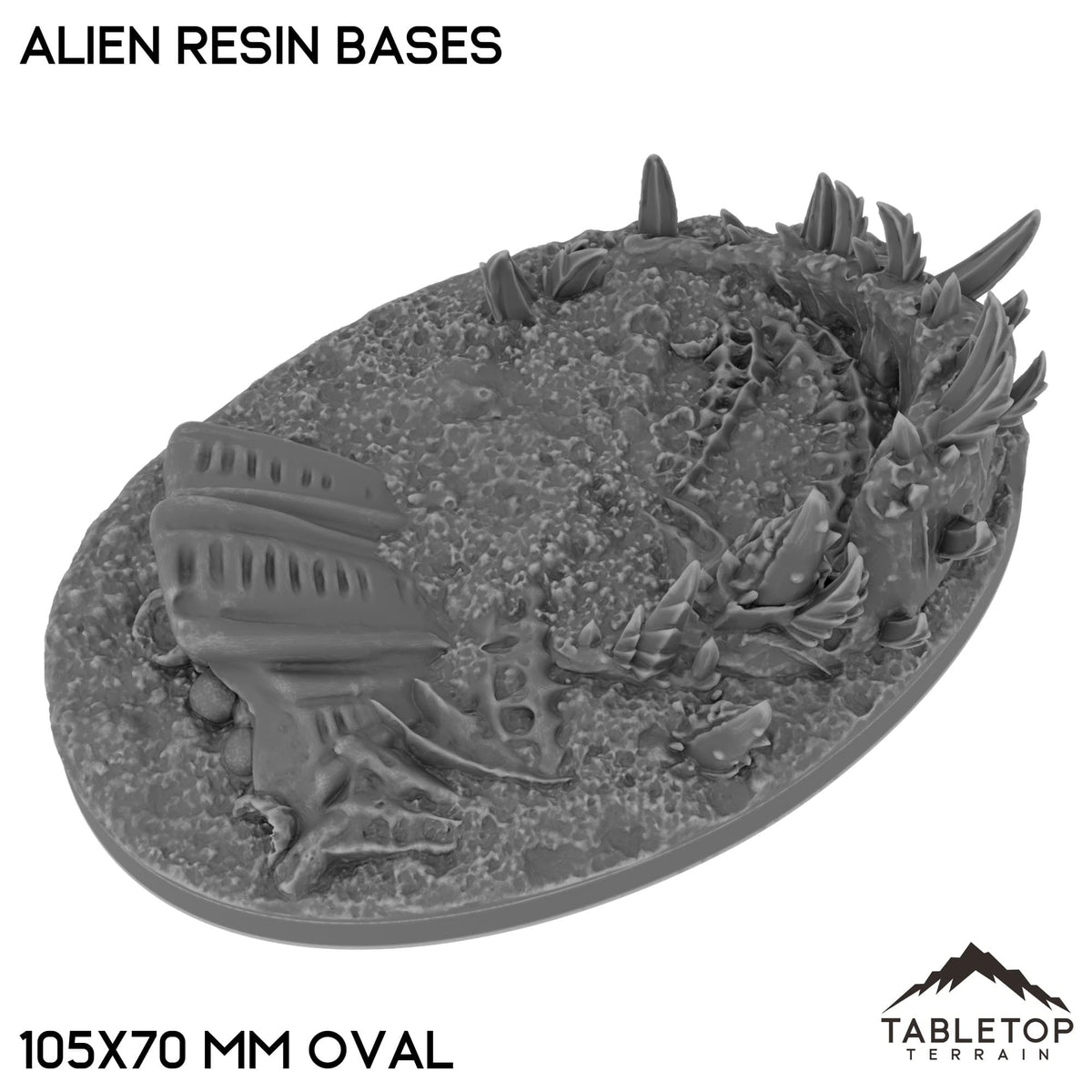 Tabletop Terrain Bases 105×70 mm oval / Single Alien Resin Bases