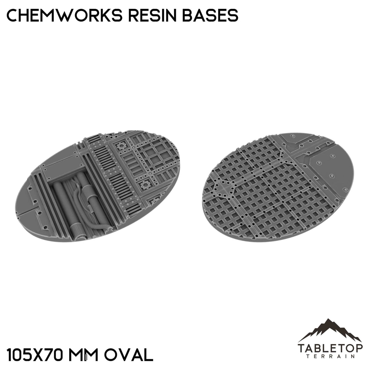 Tabletop Terrain Bases 105×70 mm oval / Single Chemworks Resin Bases
