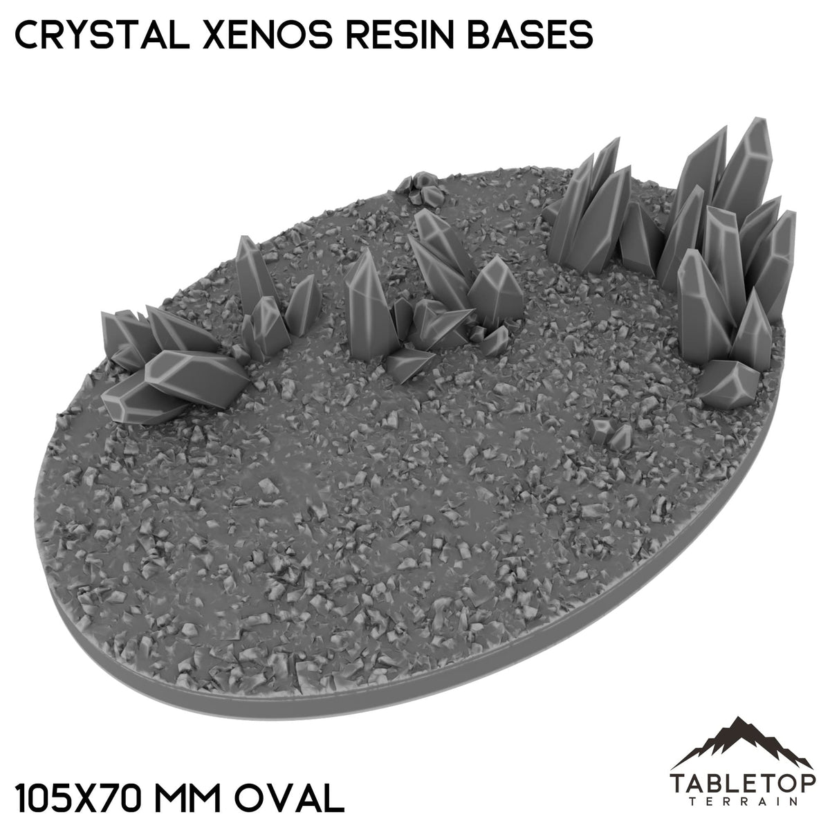 Tabletop Terrain Bases 105×70 mm oval / Single Crystal Xenos Resin Bases