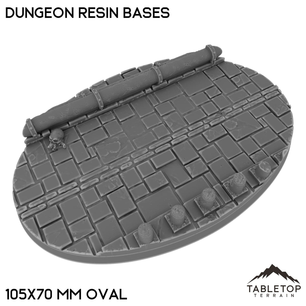 Tabletop Terrain Bases 105×70 mm oval / Single Dungeon Resin Bases